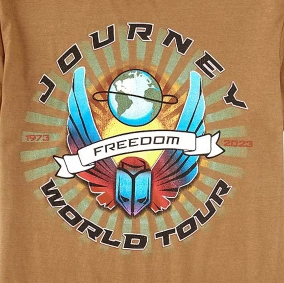 JOURNEY FREEDOM WORLD TOUR 2023 GRAPHIC T-SHIRT - Picture 2 of 4